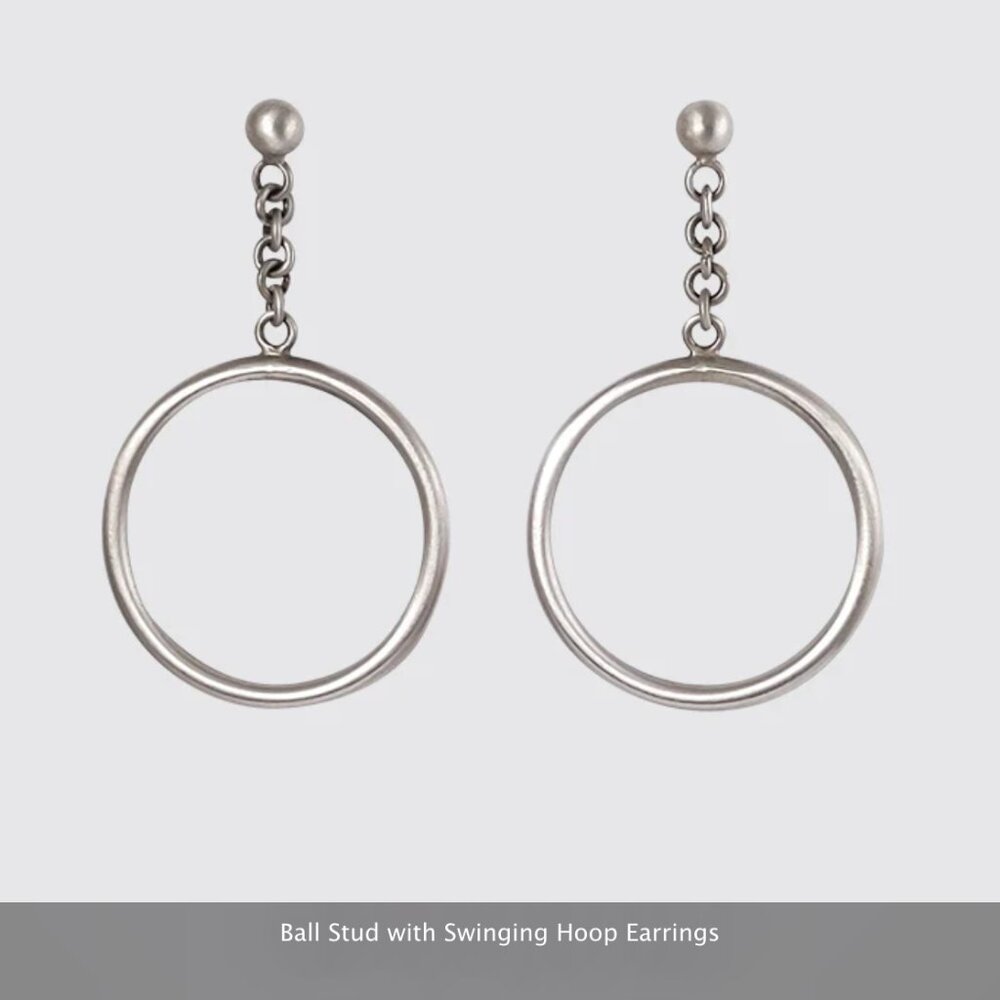 Jane Diaz silver hoop earrings
